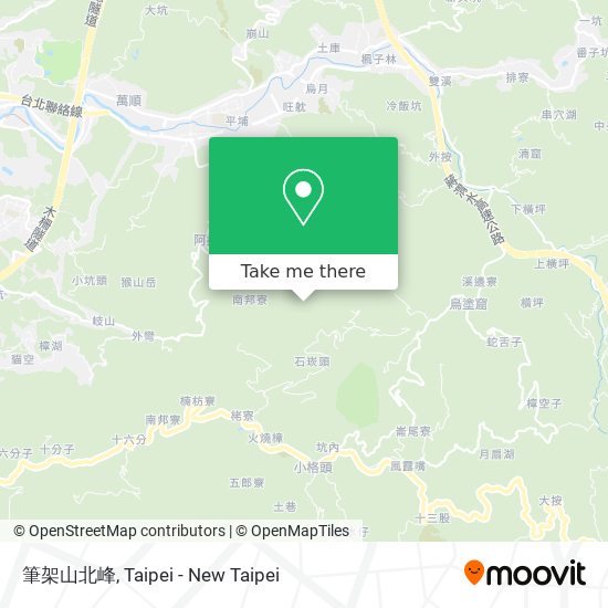 筆架山北峰地圖