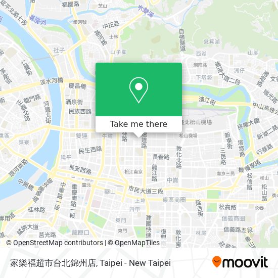 家樂福超市台北錦州店 map