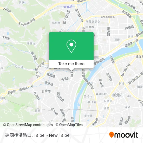 建國後港路口地圖