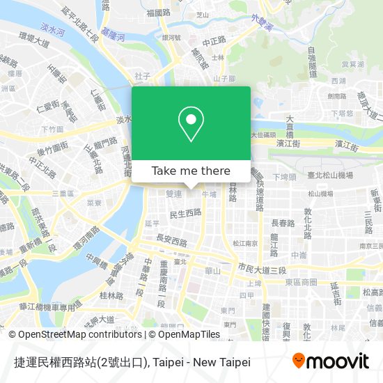 捷運民權西路站(2號出口) map