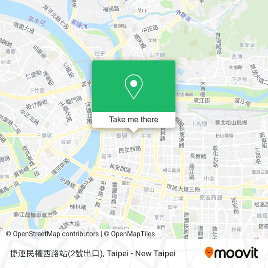 捷運民權西路站(2號出口)地圖