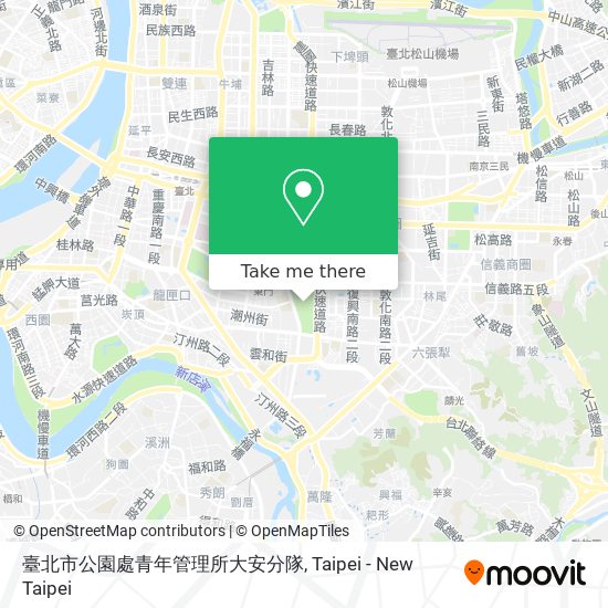 臺北市公園處青年管理所大安分隊地圖