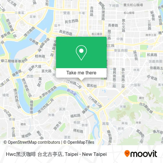 Hwc黑沃咖啡 台北古亭店地圖