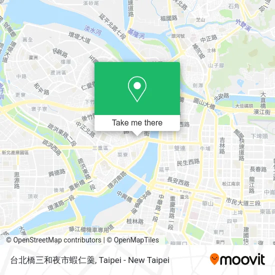 台北橋三和夜市蝦仁羹地圖