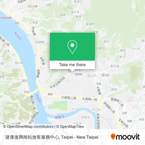 捷運復興崗站旅客服務中心地圖