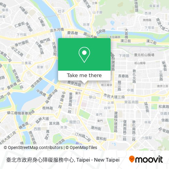 臺北市政府身心障礙服務中心 map