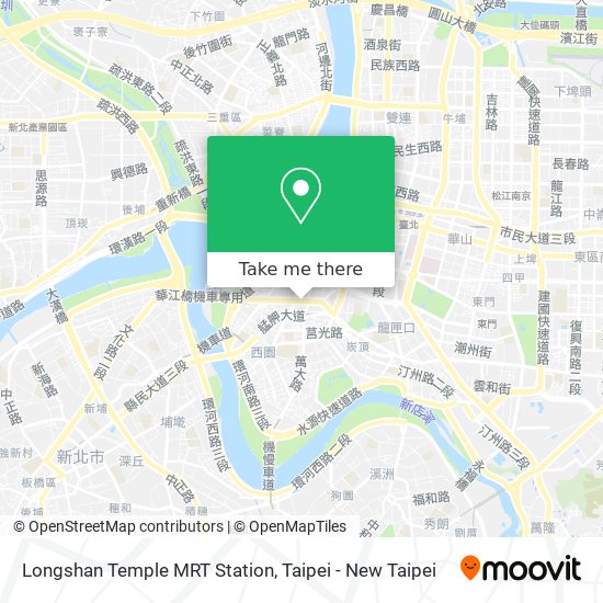 Longshan Temple MRT Station map