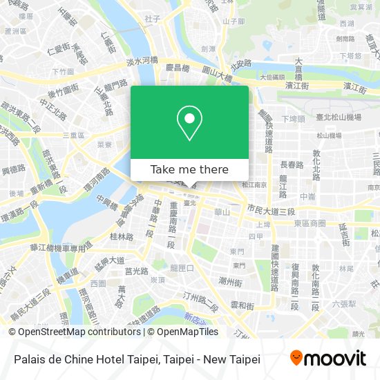 Palais de Chine Hotel Taipei map