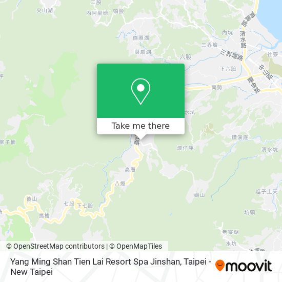 Yang Ming Shan Tien Lai Resort Spa Jinshan map