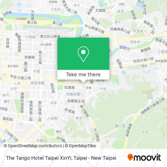 The Tango Hotel Taipei XinYi map