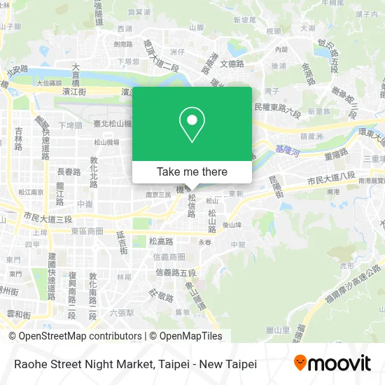 Raohe Street Night Market map