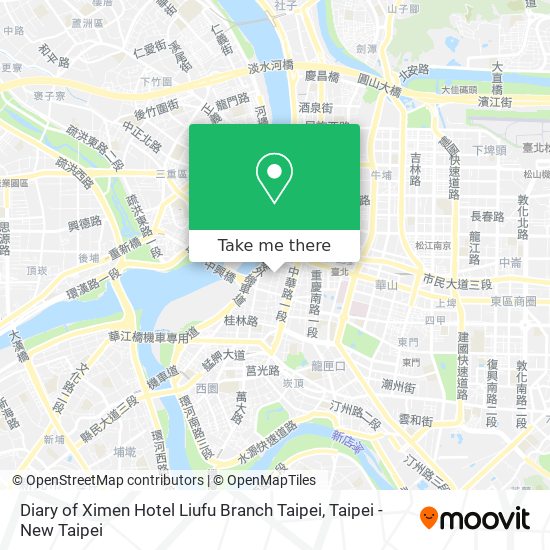 Diary of Ximen Hotel Liufu Branch Taipei map