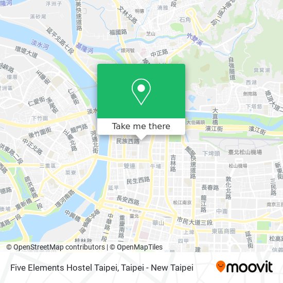 Five Elements Hostel Taipei map