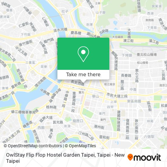 OwlStay Flip Flop Hostel Garden Taipei map