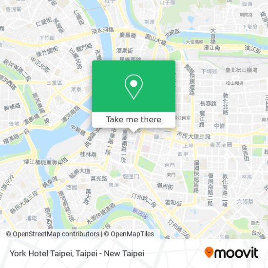 York Hotel Taipei map