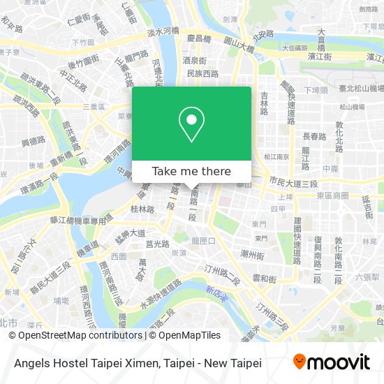 Angels Hostel Taipei Ximen map