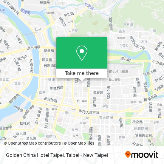 Golden China Hotel Taipei map