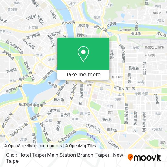 Click Hotel Taipei Main Station Branch map