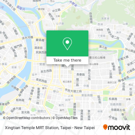 Xingtian Temple MRT Station map