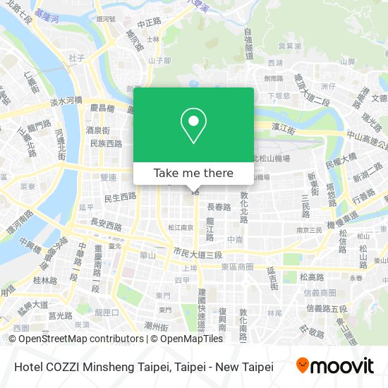 Hotel COZZI Minsheng Taipei map