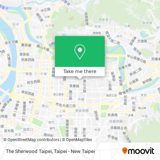 The Sherwood Taipei map