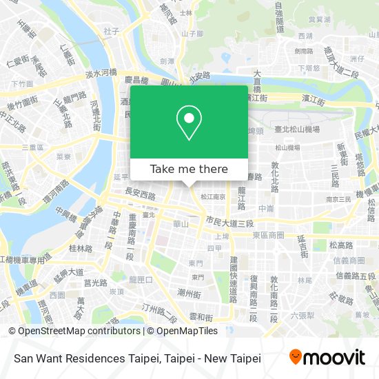 San Want Residences Taipei map