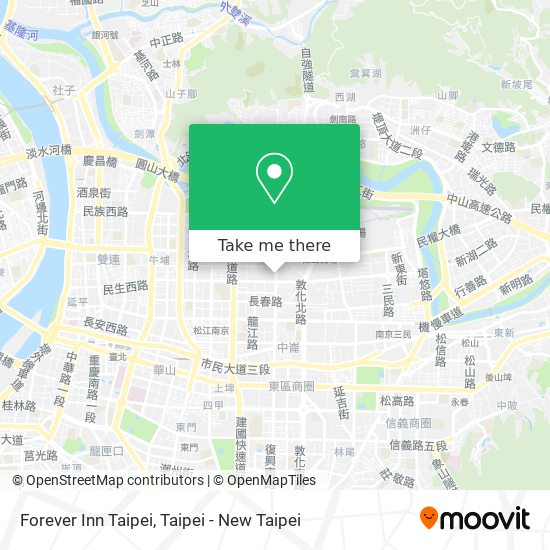 Forever Inn Taipei map