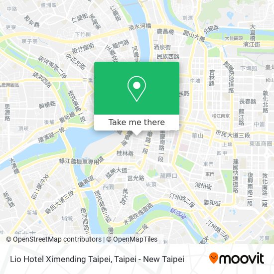 Lio Hotel Ximending Taipei map