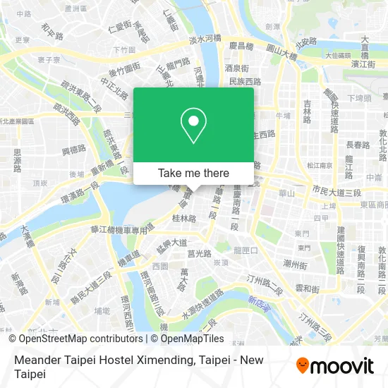 Meander Taipei Hostel Ximending map