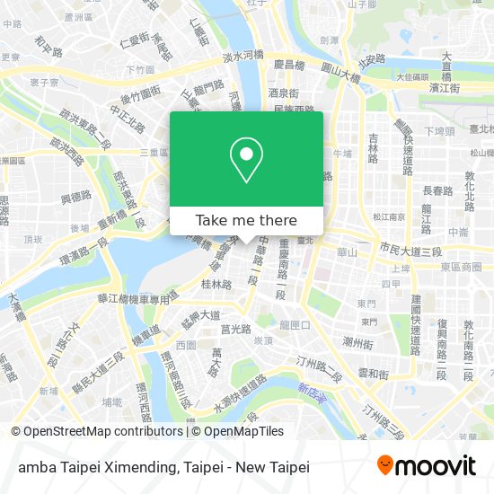 amba Taipei Ximending map