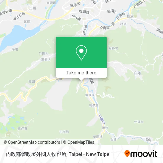 內政部警政署外國人收容所 map