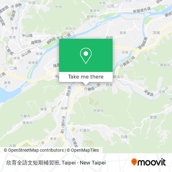 欣育全語文短期補習班 map
