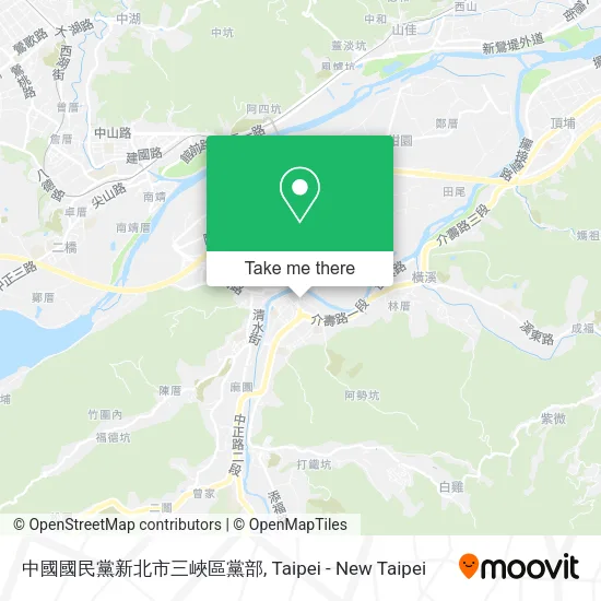 中國國民黨新北市三峽區黨部地圖