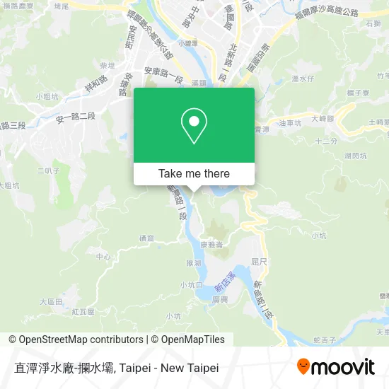 直潭淨水廠-攔水壩地圖