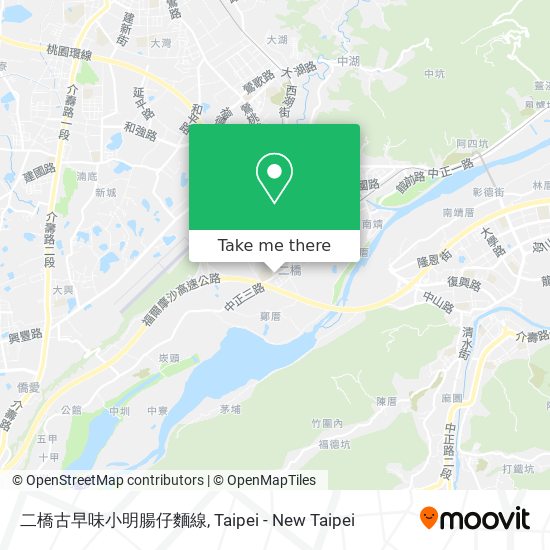 二橋古早味小明腸仔麵線 map