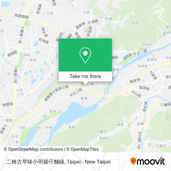 二橋古早味小明腸仔麵線地圖