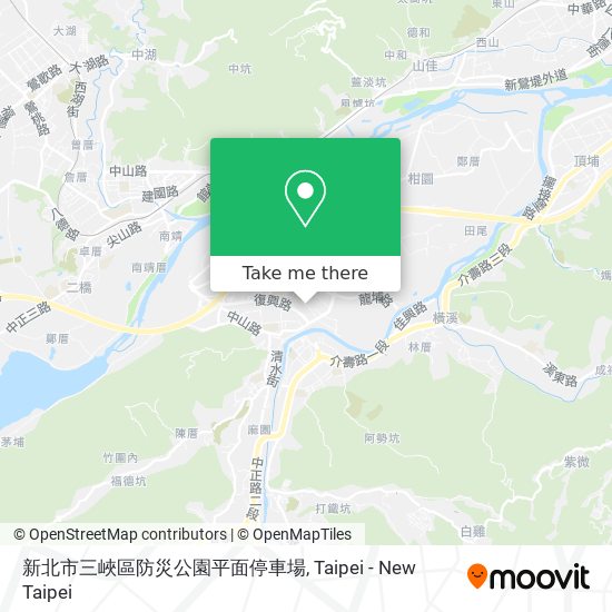 新北市三峽區防災公園平面停車場 map