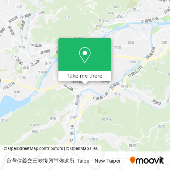 台灣信義會三峽復興堂佈道所 map