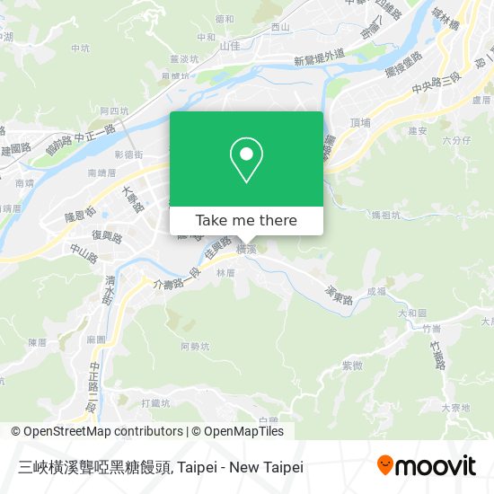 三峽橫溪聾啞黑糖饅頭地圖