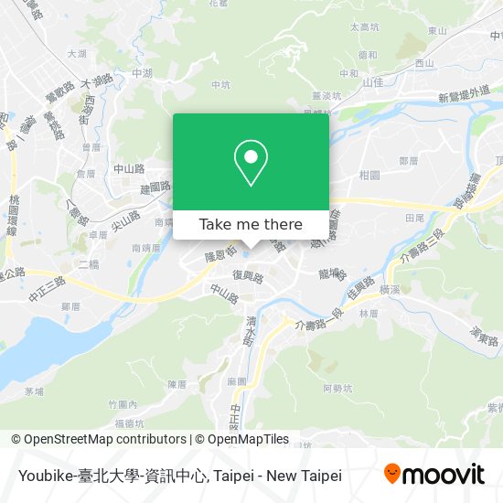 Youbike-臺北大學-資訊中心 map