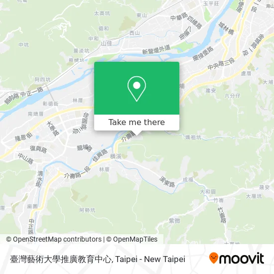 臺灣藝術大學推廣教育中心地圖