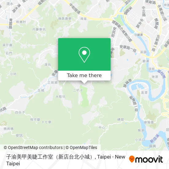 子渝美甲美睫工作室（新店台北小城）地圖