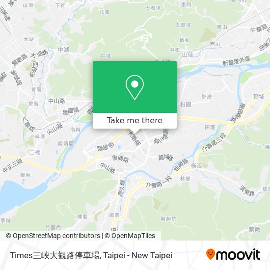 Times三峽大觀路停車場 map