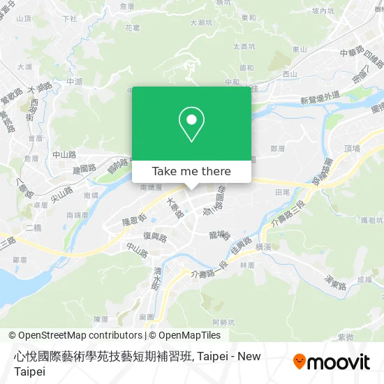 心悅國際藝術學苑技藝短期補習班地圖