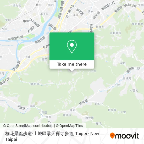 桐花景點步道-土城區承天禪寺步道 map