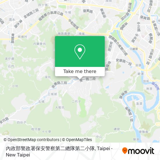 內政部警政署保安警察第二總隊第二小隊地圖