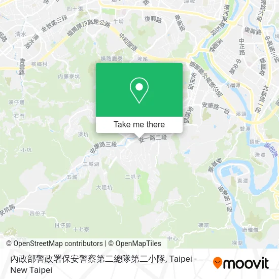 內政部警政署保安警察第二總隊第二小隊地圖