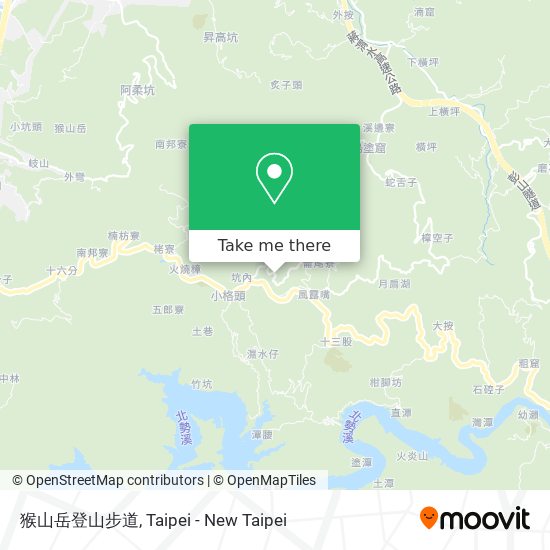 猴山岳登山步道 map