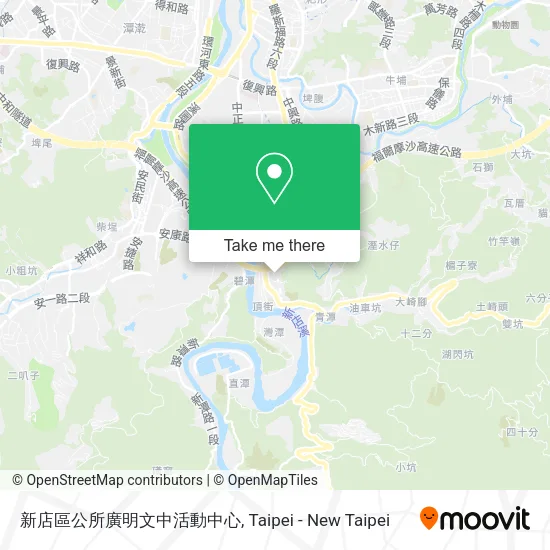 新店區公所廣明文中活動中心地圖
