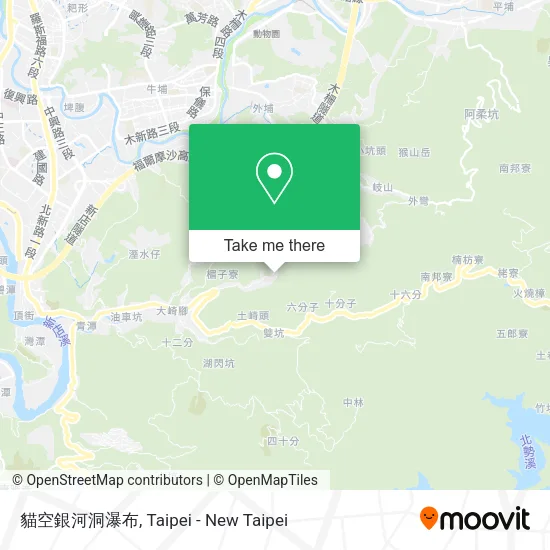 貓空銀河洞瀑布 map